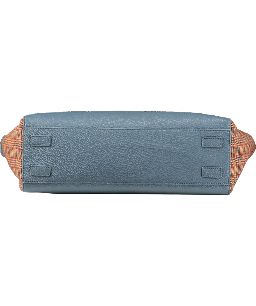 Meg & Bee Blue Leather / Multi Burford Mini Slouchy Tote