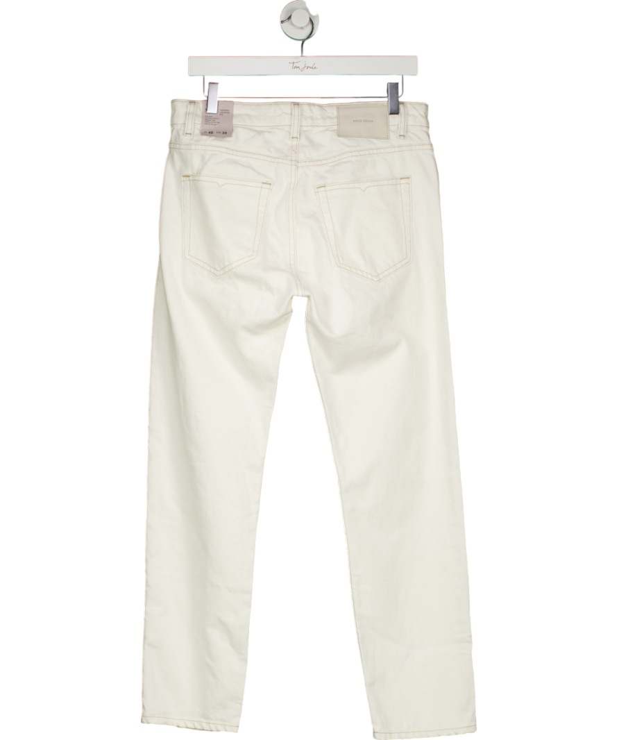 MANGO White Ben Tapered Cropped Jeans W30