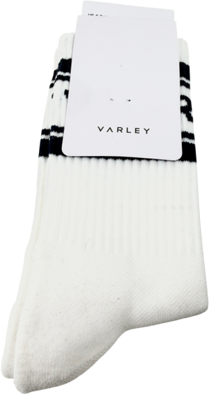 Varley White Ashley Active Socks UK S/M
