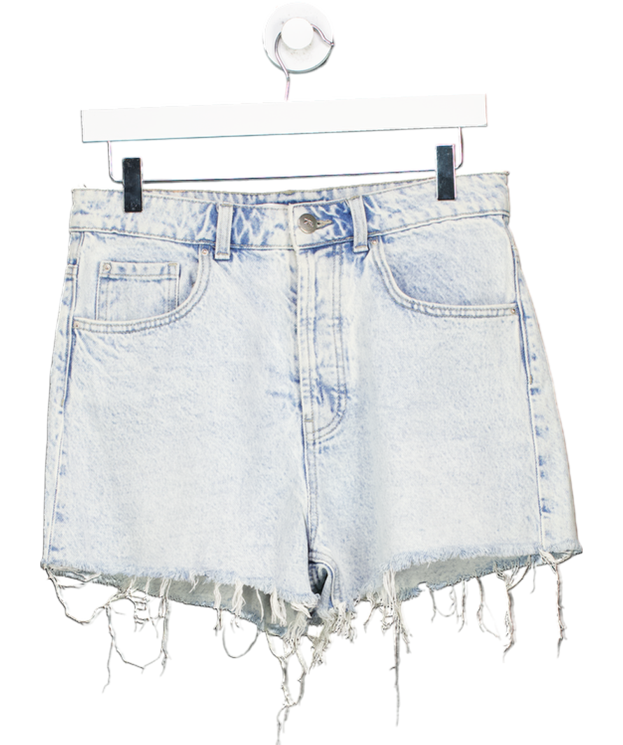 ZARA Blue Ripped Denim Shorts UK 12
