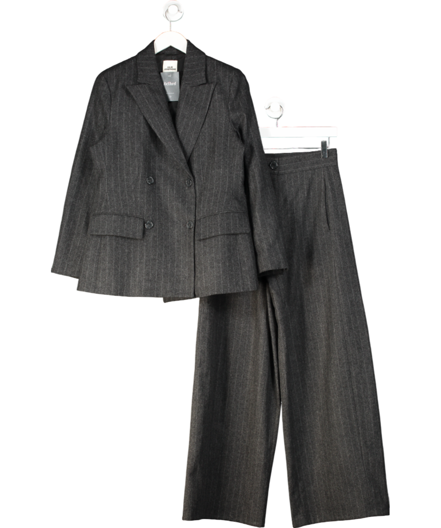 julie josephine Grey Sienna Double Breasted Fitted Blazer And Trousers UK 10