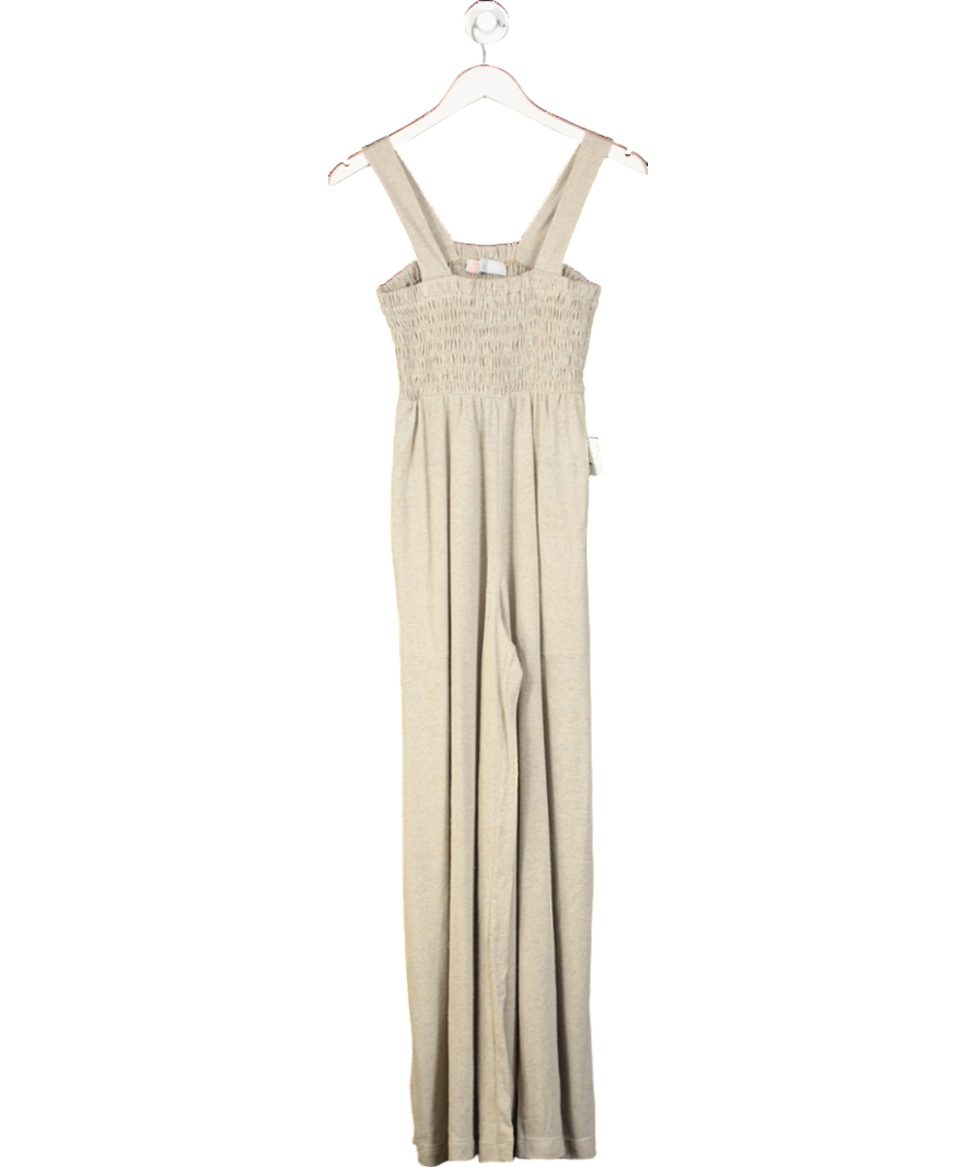 Free People Beige Homecoming One Piece Jumpsuit UK XS