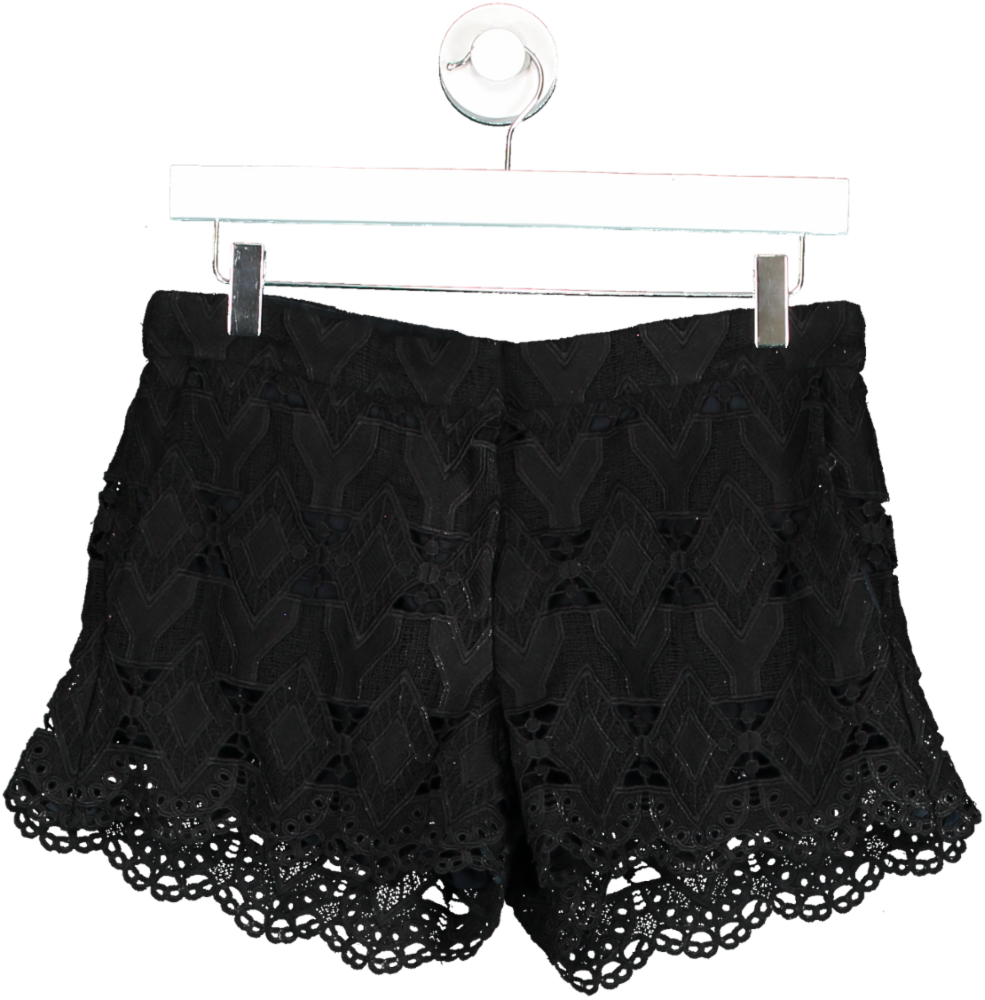 Maje Black Lace Shorts UK 10