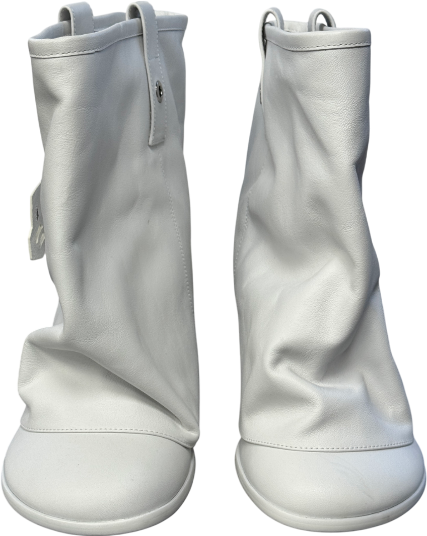 Naked Wolfe Bam White Leather Ankle Boots UK 6 EU 39 👠