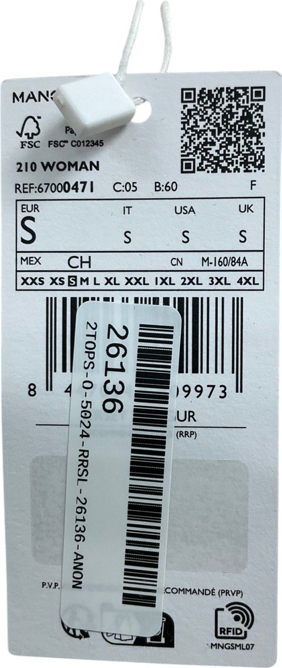 MANGO Nude Round Neck Knitted Sweater UK S