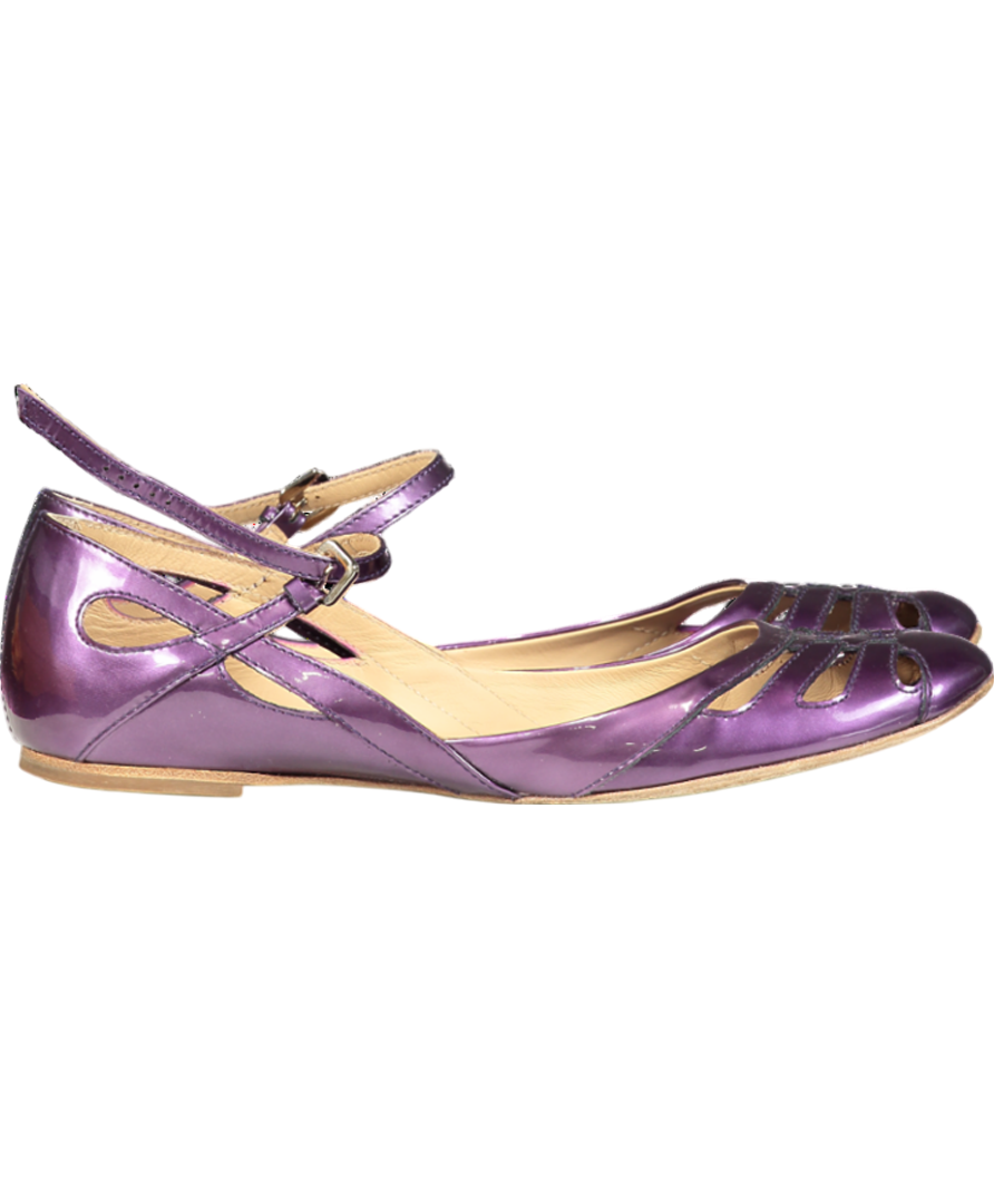 Tod's Purple Mary Jane Patent Pumps UK 7.5 EU 40.5 👠
