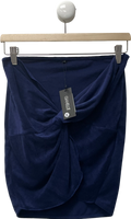 Gianelle Navy Blue Ruched Skirt UK M
