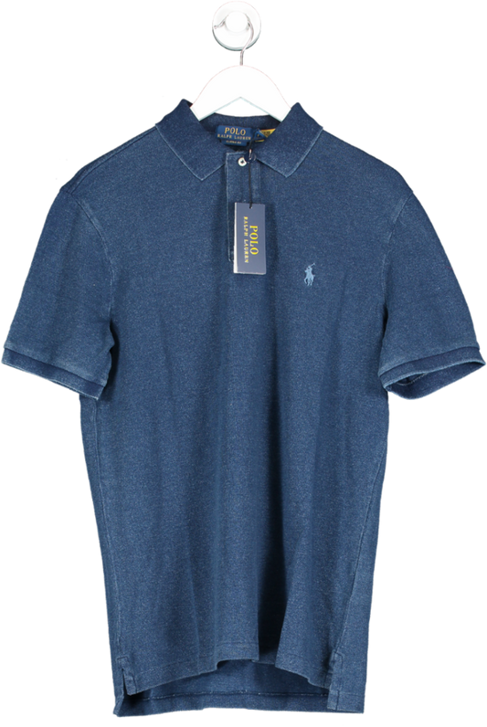 Polo Ralph Lauren Blue CLASSIC FIT Polo Pony-embroidered Cotton Polo Shirt BNWT UK S