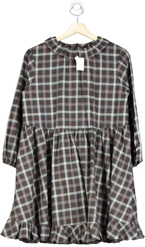 Bonpoint Blue Plaid Long Sleeve Dress UK 12