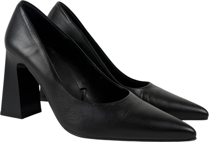 Autograph Black Pointed Block Heel Shoes UK 7 EU 40 👠