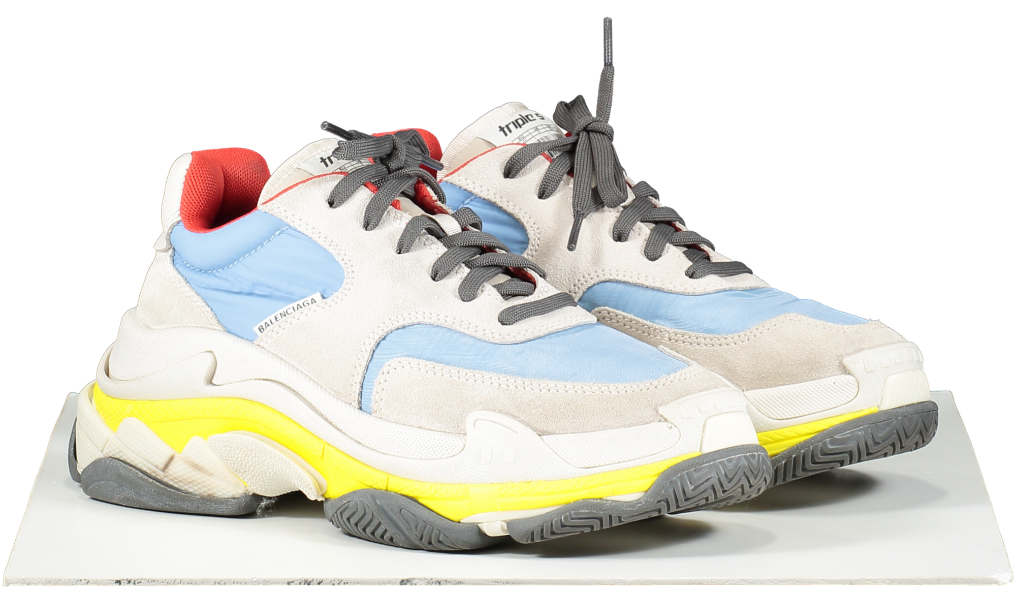 Balenciaga Multicoloured Triple S Grey Chunky Trainers UK 4 EU 37 👠