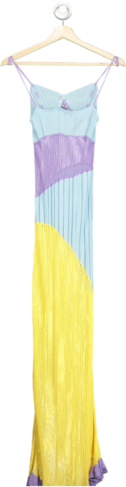Caro Luna Multicolour Pleated Maxi Dress UK S