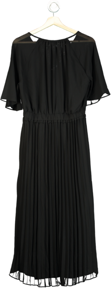 H&M Black Pleated Maxi Dress UK M