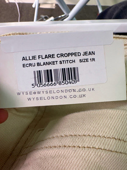 WYSE Ecru Allie Flare Cropped Jean UK 8