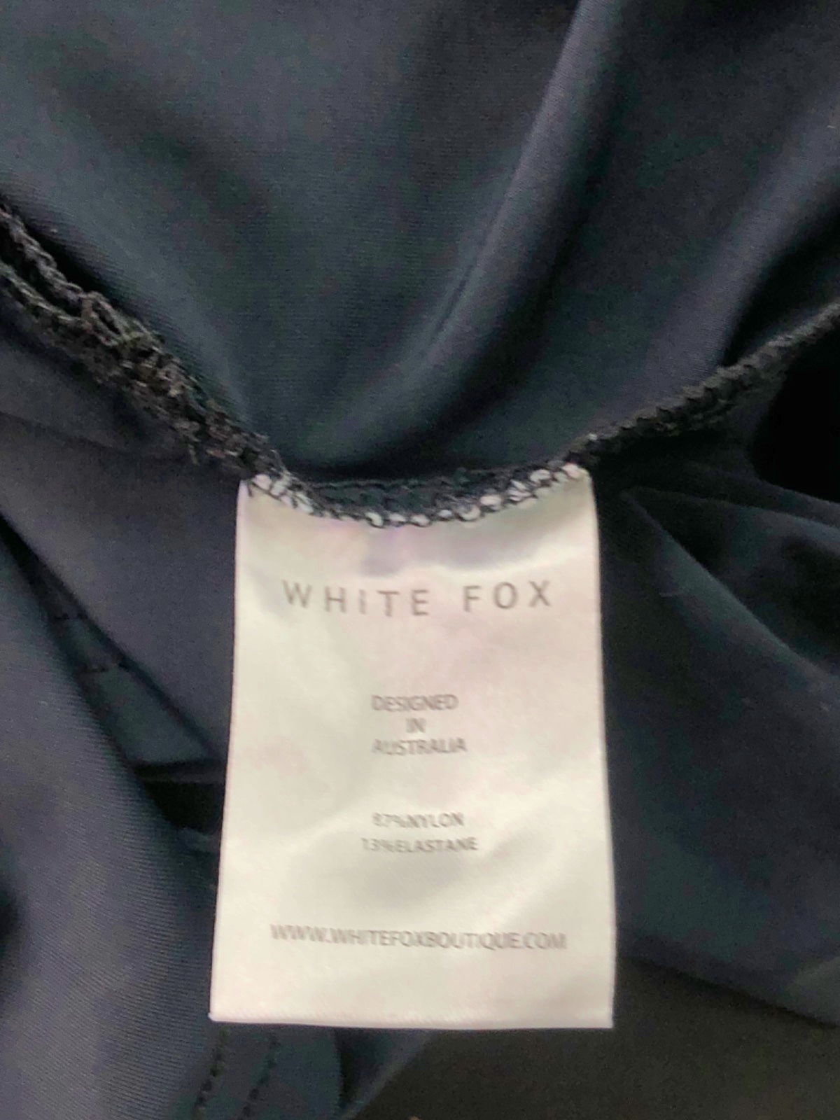 White Fox Black Off-The-Shoulder Top UK XS