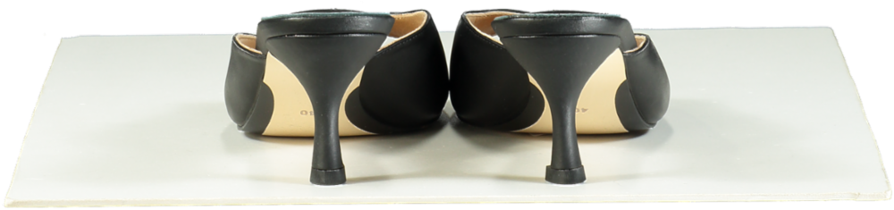 Age of Innocence Black Leather Felicity Mules 5cm UK 7