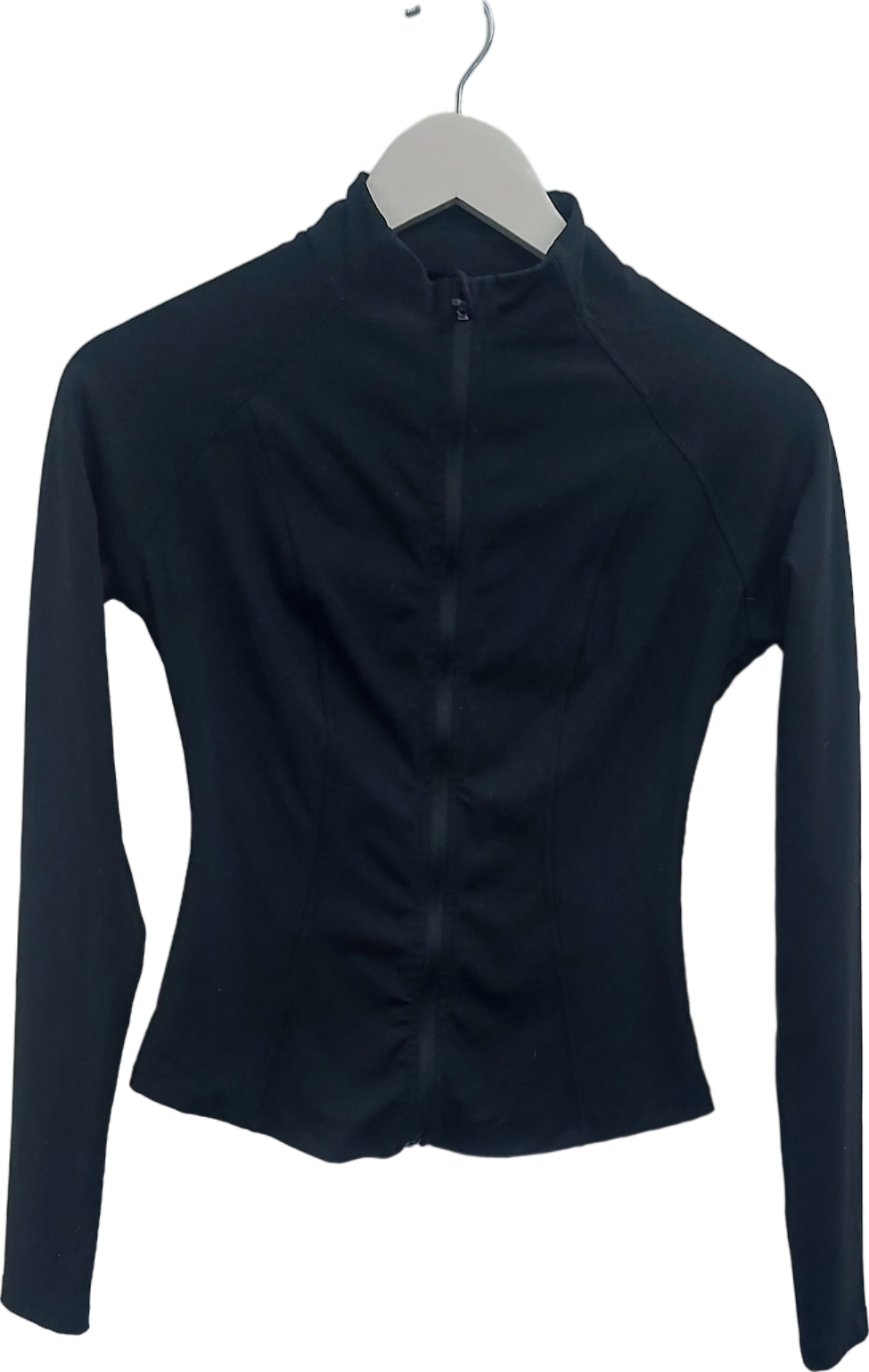 T/ALA Black Zip Through Full Length Running Top UK S