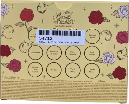 ColourPop Disney Beauty and the Beast Pressed Powder Eyeshadow Palette No Shade No Size