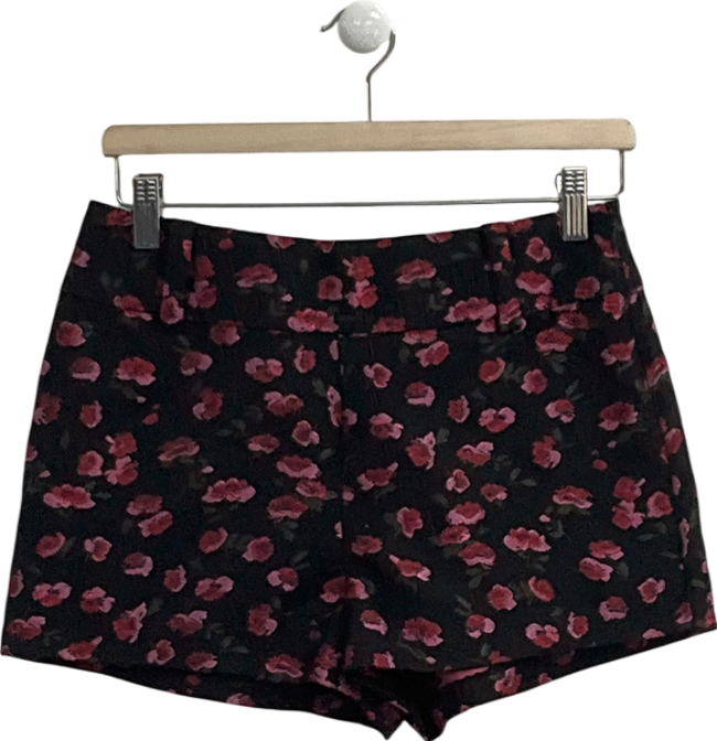 SLA the label Black Rose Print Shorts UK XS