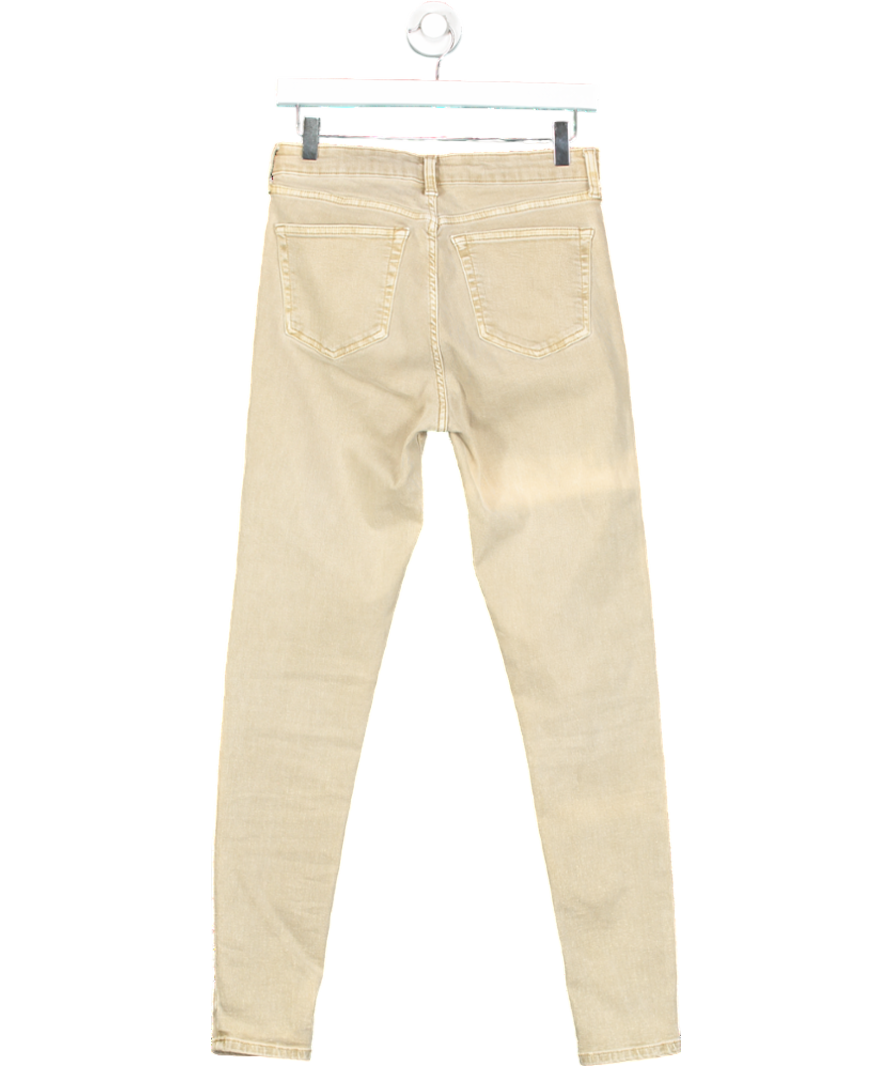 Topshop Beige Jamie High Rise Skinny Jeans W30