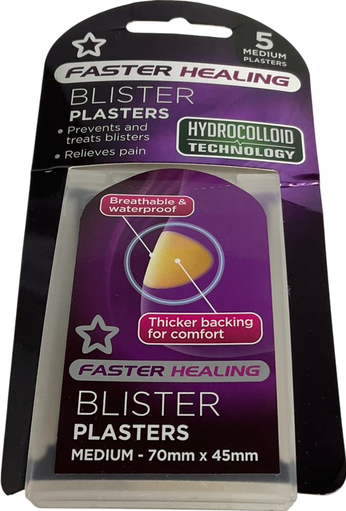 faster healing Medium Blister Plasters X 6 70mm X 45mm