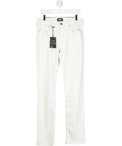 PAIGE White Slim Straight-leg Stretch-denim Jeans W32