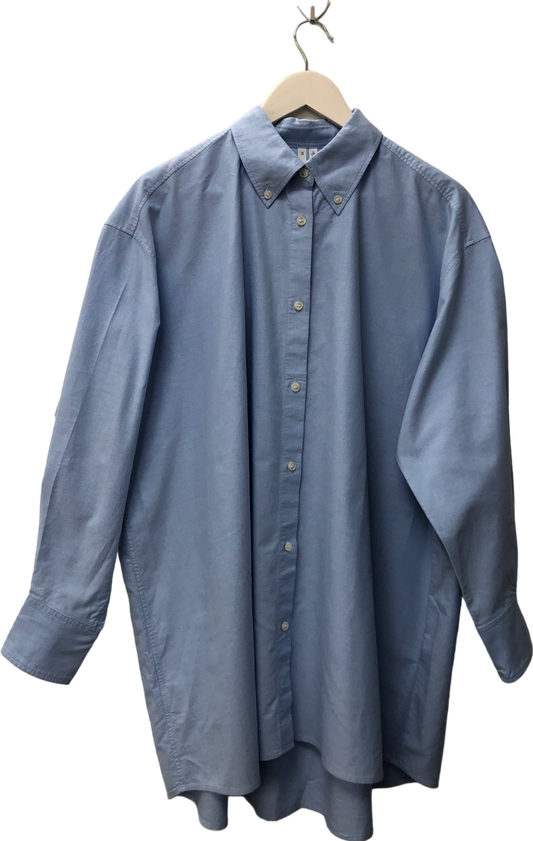 Arket Blue Relaxed Oxford Shirt UK 8