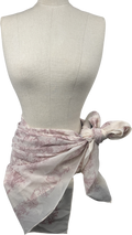 L.a-Space Pink Border Print Sarong Toile Rose One Size