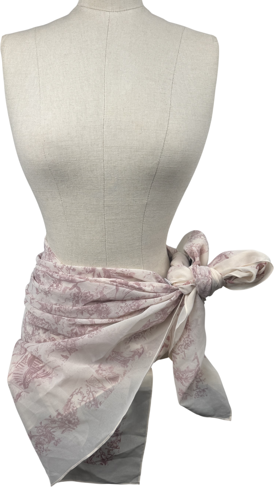 L.a-Space Pink Border Print Sarong Toile Rose One Size
