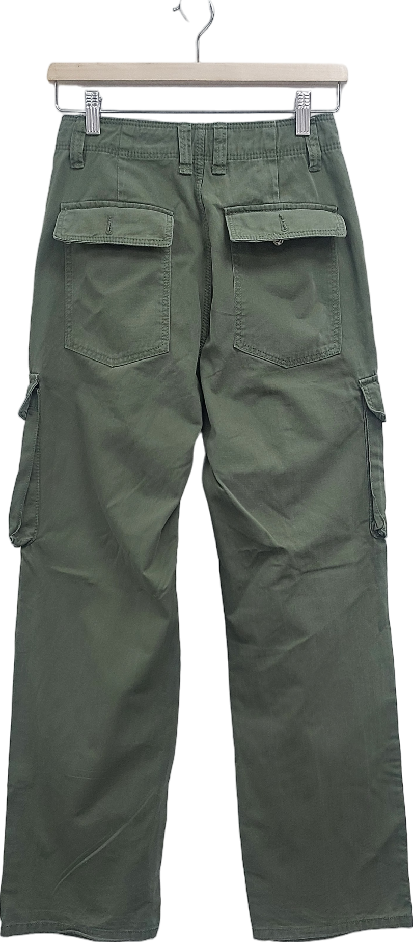 Bershka Green Medium Rise Cargo UK 6