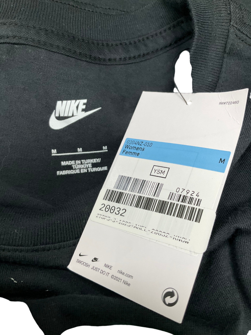 Nike Black Well Festival Printed T Shirt UK M