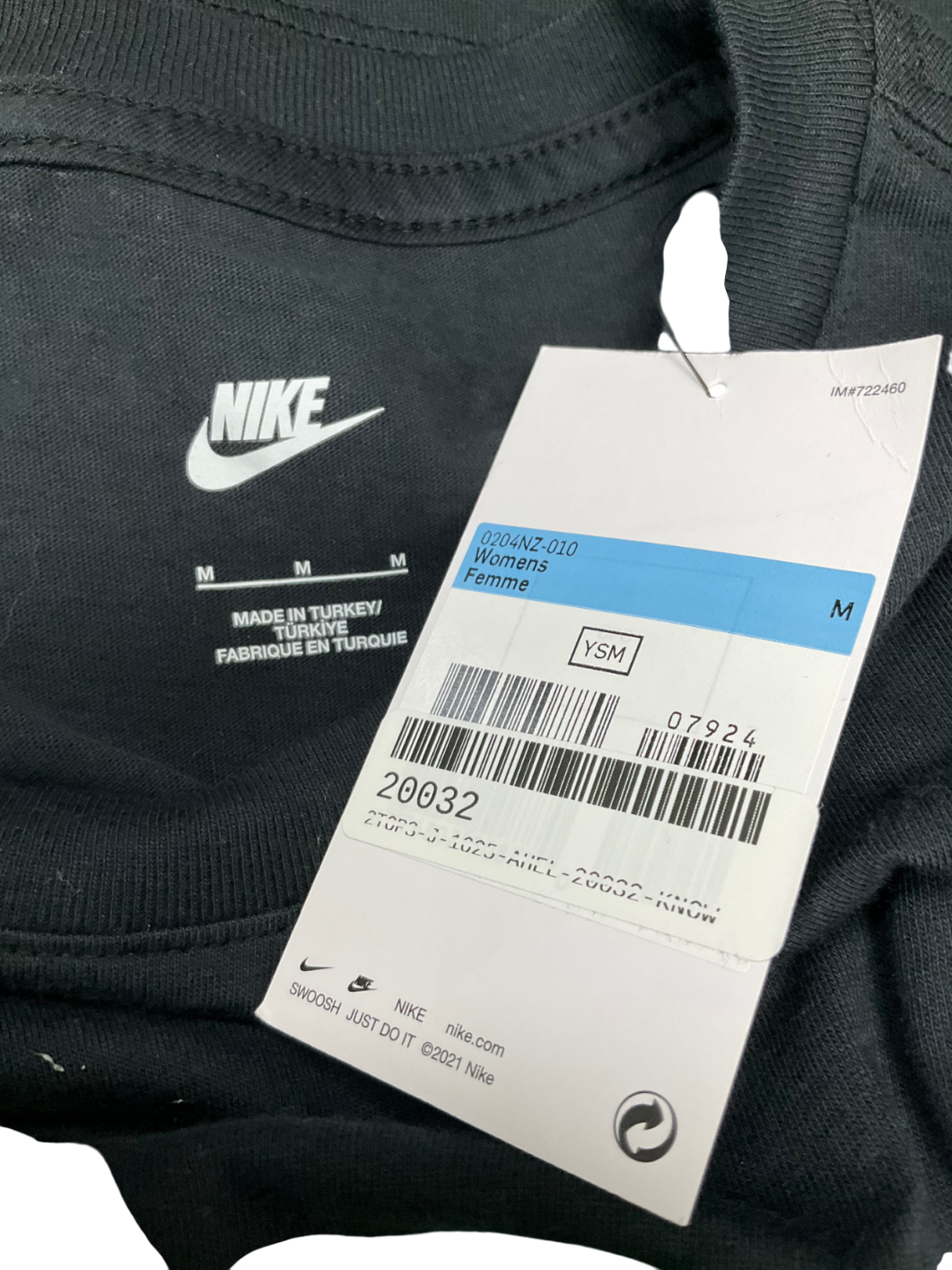 Nike Black Well Festival Printed T Shirt UK M