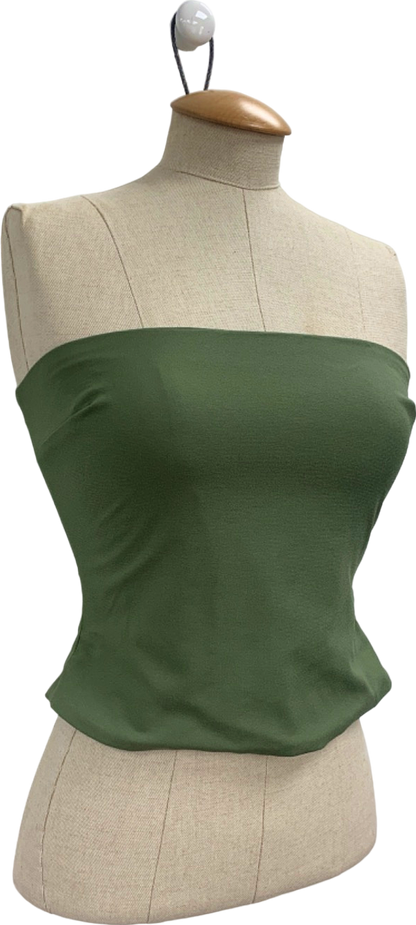 Mistress Rocks Green Crepe Strapless Top UK S