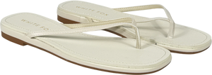 White Fox Cream Roma Thong Sandals Bone UK 6 EU 39