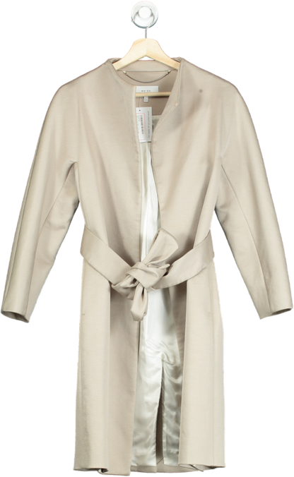 Reiss Beige Belted Coat UK 6