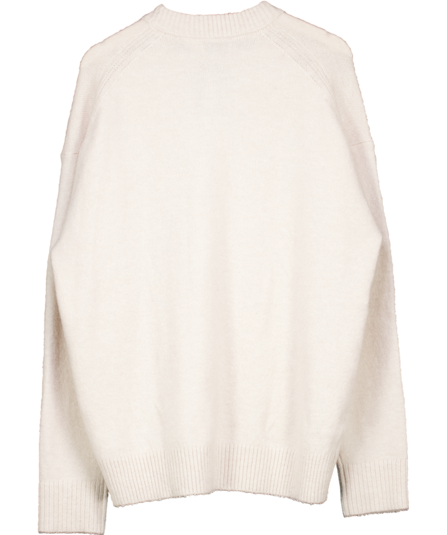 Calvin Klein Jeans Cream Relaxed Wool Blend Jumper UK XL