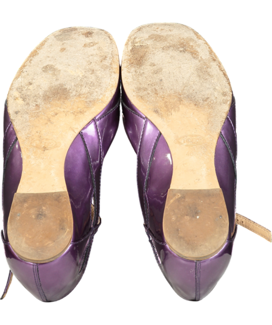 Tod's Purple Mary Jane Patent Pumps UK 7.5 EU 40.5 👠