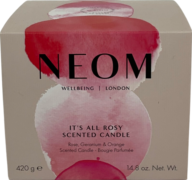 NEOM White It's All Rosy 3-wick Scented Wax Candle One Size