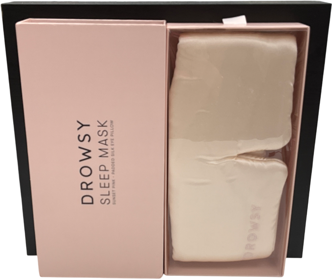 Drowsy Sleep Co Sunset Pink Silk Sleep Mask Pink One size
