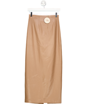 Camila Coelho Beige Bruna Maxi Skirt UK XS
