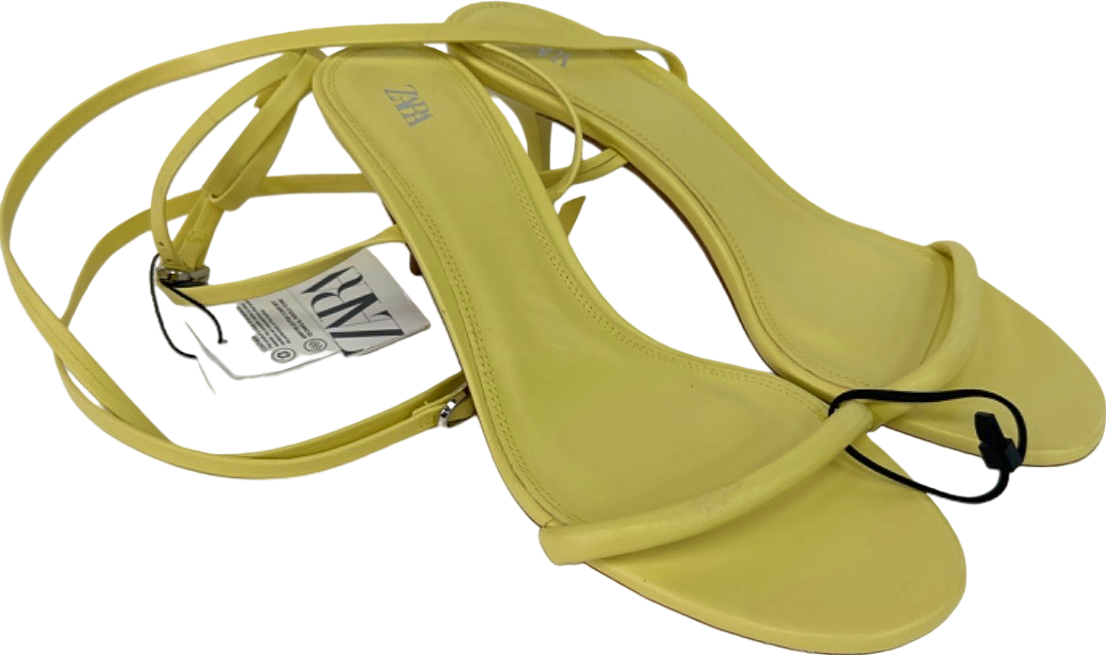 Zara Yellow Heeled Sandals EU 40