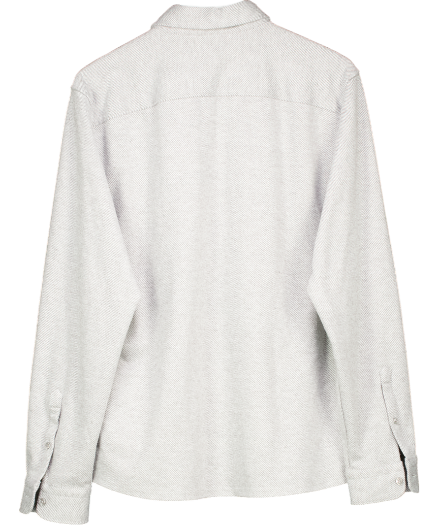 REISS Grey Caprio Jersey Twill Melange Overshirt UK XXL