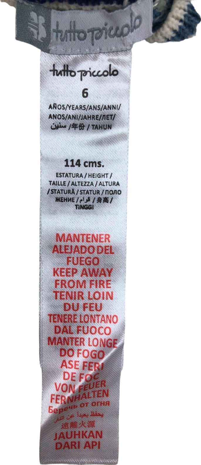 Tutto Piccolo White Jersey Triot Jumper UK 6 Years