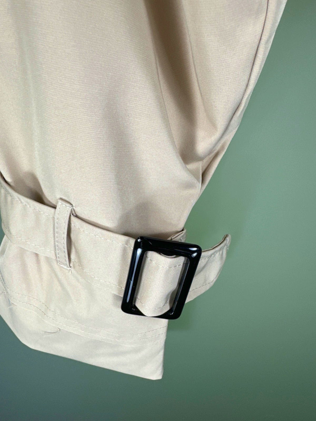 Beige Cropped Trench Coat UK M