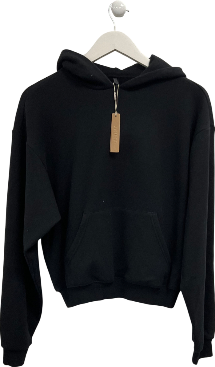 SKIMS Black Classic Pullover Hoodie - Onyx UK XS