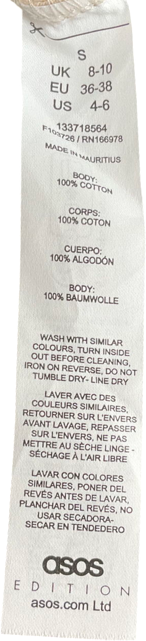 ASOS Beige Oversized T-shirt With Crew Neck UK S