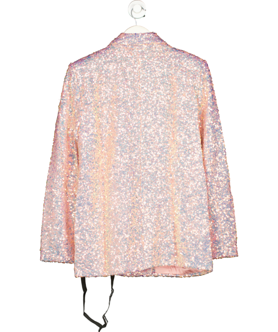 SLA the label Sla The Label Pink Sarah Sequin Blazer Dress UK M