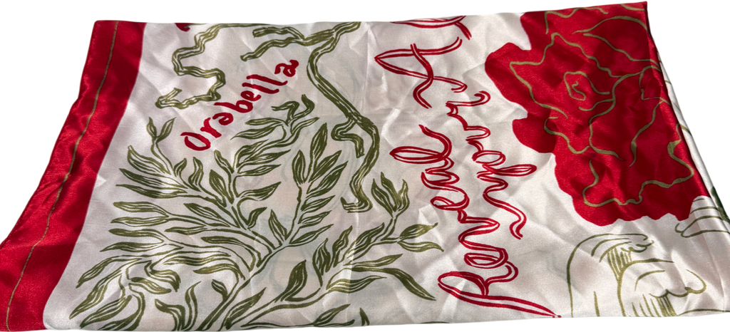 Orebella Red Signature Scarf One Size
