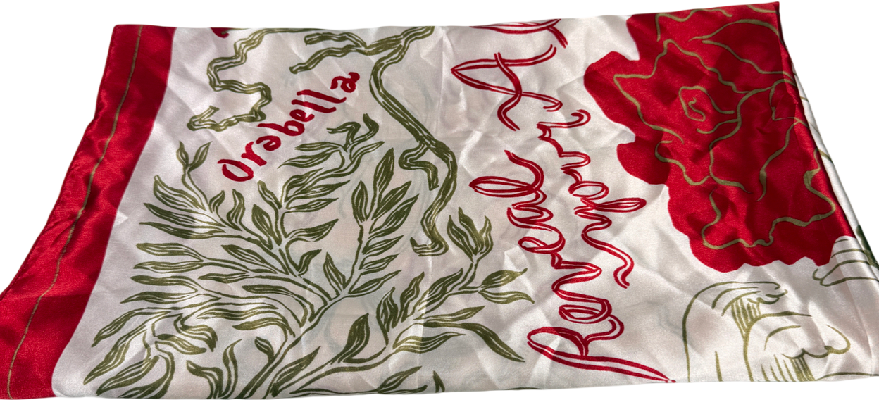 Orebella Red Signature Scarf One Size
