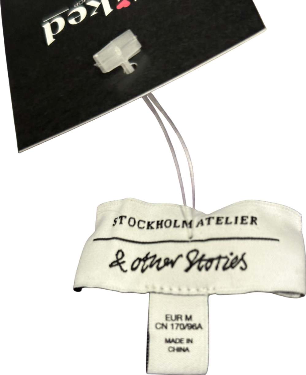 & Other Stories Purple Wool Blend Tortoise Button Cardigan UK M